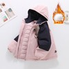 女童2025新款加棉加厚冲锋衣拼色秋冬季新款洋气连帽外套户外棉服 商品缩略图0