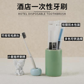 酒店一次性牙刷带牙膏宾馆软毛牙具洗漱用品套装民宿家用待客批发