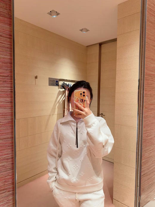 驴家 25秋冬新款 罗纹衣领半拉链浮雕花纹针织衫 (TM) 商品图5