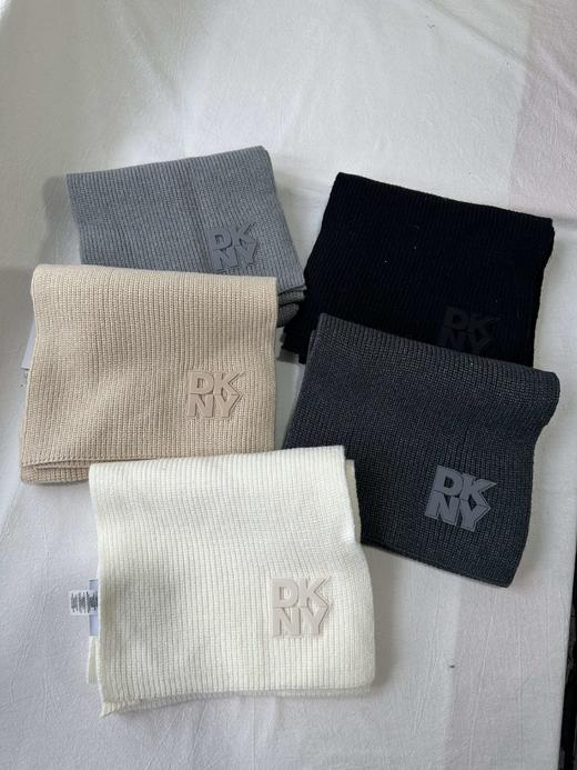 贝壳三 徽标字母纯色针织围巾简约百搭保暖防风围脖C120305 商品图0