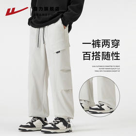 回力工装裤子男2025秋季新款宽松直筒伞兵裤美式户外登山冲锋长裤