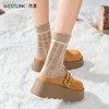 西遇厚底加绒勃肯鞋半拖女新款秋冬保暖毛毛鞋增高外穿拖鞋V2457314 商品缩略图2