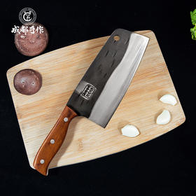【非遗斩切两用刀】成都手作周光兴作菜刀 特种钢手工锻打家用菜刀 鸡鸭鹅专用斩骨刀 厨房切肉切菜切片刀  砍切二合一刀具【非遗技艺】