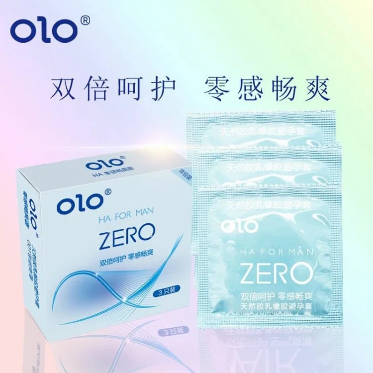 【双十二限量 薄到离谱】OLO ZERO 天然橡胶胶乳男用避孕套 3只装