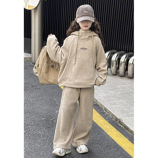 裁缝学苑TQ184儿童加绒宽松连帽卫衣纸样卫裤套运动服打版裁剪图纸 商品图1