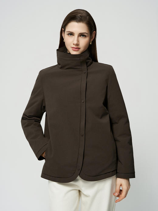 【立领斜门襟羽绒服】25年秋冬新品女士90白鹅绒舒适保暖外套 商品图0