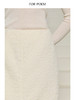 ForPoem 25/FW 原创设计前开叉浮雕提花米白色气质中长款半身裙 商品缩略图2