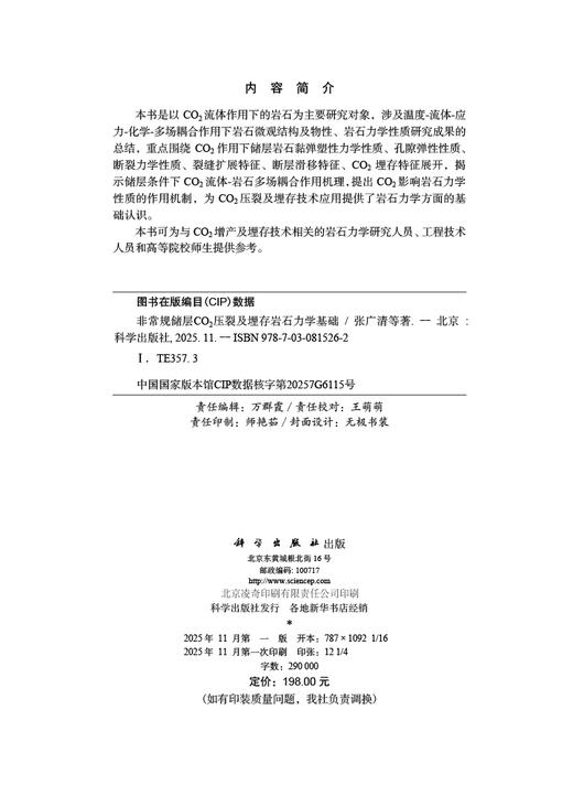 非常规储层CO2压裂及埋存岩石力学基础 商品图2