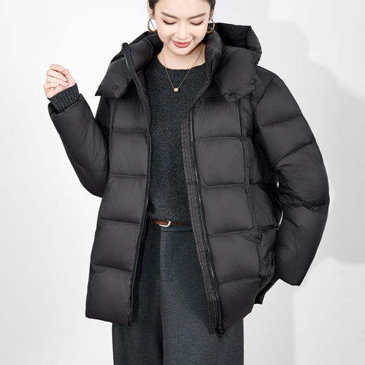 「高货wl」全新升级【铂金会员514/天猫689/差价175】(10327)洛诗琳高级感泡芙羽绒服2025冬季中长款宽松加厚保暖外套 商品图1