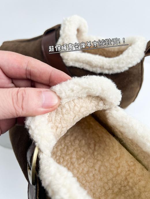 二店y  百丽同款【花生吐司勃肯鞋】 厚款羊京绒高保暖雪地靴 商品图6