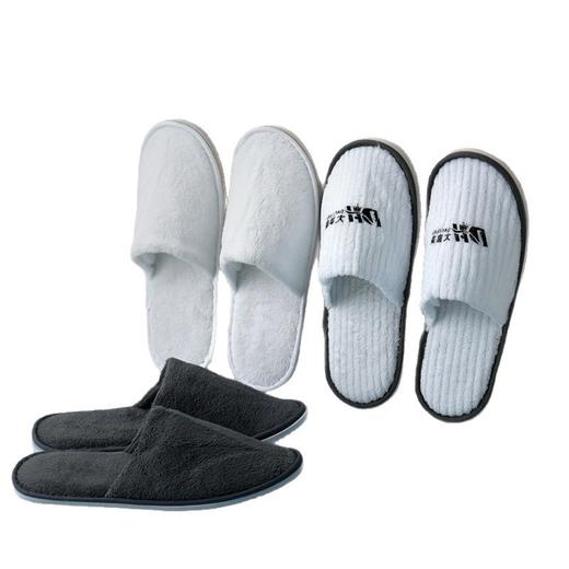 秋冬珊瑚绒一次性拖鞋加厚防滑保暖居家待客酒店民宿宾馆专用批发 商品图4