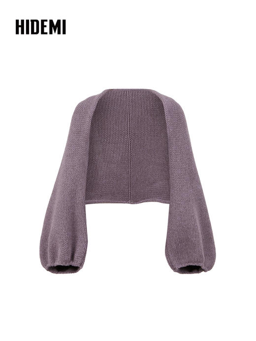 HIDEMI 进口美利奴羊毛系列粗针厚款设计感灯笼两件套 坎肩/马夹 商品图6