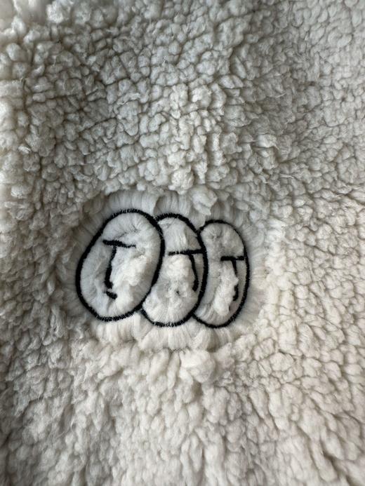 贝壳三 仿羊羔绒男士高领外套刺绣字母休闲宽松夹克C120310 商品图7