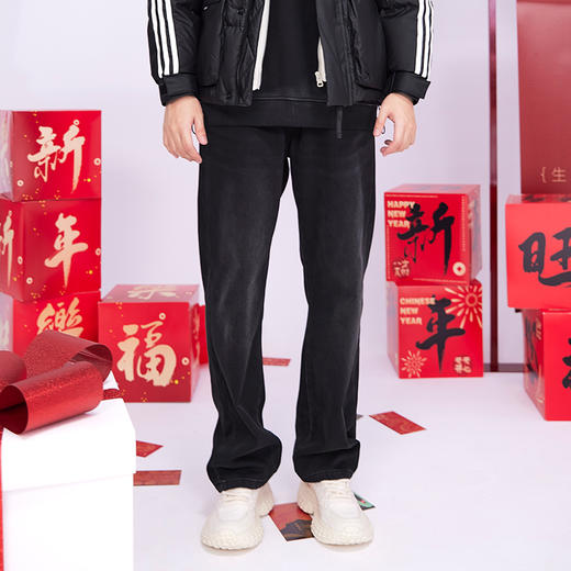 【新品上新】HX 秋冬季水洗直筒牛仔长裤加绒C201440008101 商品图0