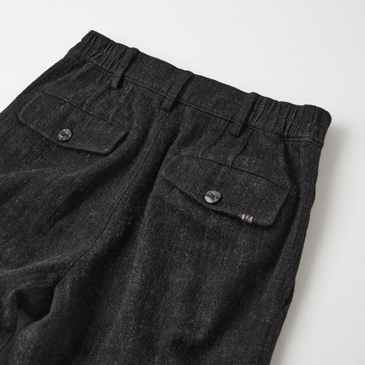 ROMI STUDIO“美式复古”羊毛棉混纺柔软小褶点缀弯刀裤 RWCAXJ5233 商品图2