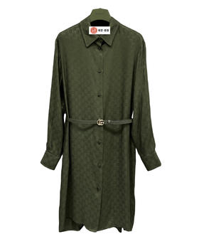 女款提花衬衫连衣裙lv012