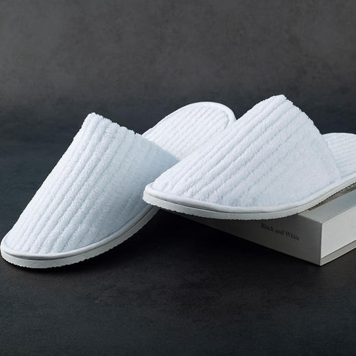 珊瑚绒拖鞋批发星级酒店拖鞋加厚居家宾馆民宿可水洗非一次性拖鞋 商品图3