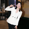 法小曼*子珍专款/拼接白色西装套装气质主持人西服高级感外套c2473p2170 商品缩略图3