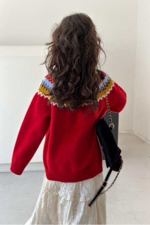 叮🔔🎄圣诞新年限定战袍来啦‼️【冬日甜妹手工毛球套头毛衣6086】🎄提前把圣诞穿在身上 chao级洋气，今天超多新款买到你过瘾😎王子公主请安心过节 商品图3