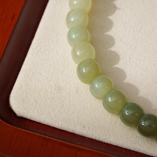 ²【安然水晶】和田玉黄口料青绿渐变古珠系列手串-LS-420（适合鼠/兔/猪生肖佩戴）（48小时鉴赏期）HM02-CRMM-ARSJ 商品图2
