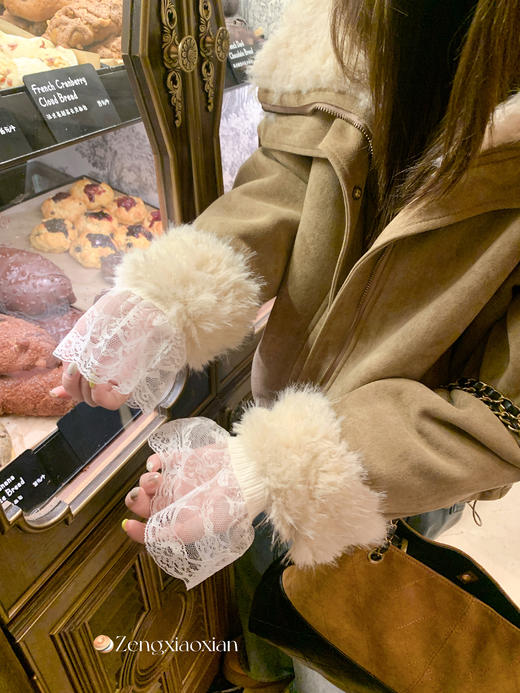 <曾小咸推荐>现货秒杀！微信超特价！毛毛领麂皮绒外套加绒保暖皮毛一体 日常369.99 立减170 秒杀199.99！ 商品图11