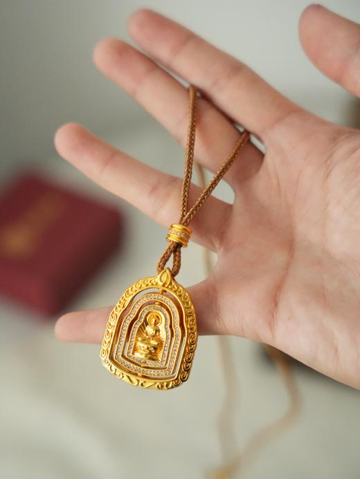 【周大金品牌古法沙金转运项链SS507】✅新中式非遗花丝，古法的醇厚感真的好喜欢 ✅秉承纯正古法制金工艺，将沙金完美打造出至臻至美的造型-PWJCY 商品图7