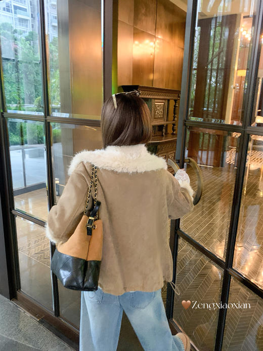 <曾小咸推荐>现货秒杀！微信超特价！毛毛领麂皮绒外套加绒保暖皮毛一体 日常369.99 立减170 秒杀199.99！ 商品图13