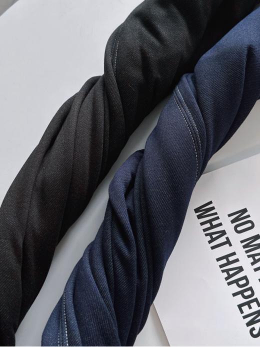 💖【莱赛尔羊毛蚕丝加绒牛仔裤PJ2541】😝 ❶桑蚕丝锁柔 + 绵羊毛蓄暖 + 莱赛尔透气 ❷软暖亲肤，👏🏻阔腿版型还能遮胯宽腿粗 ❸日常搭卫衣、毛衣都好看 商品图2