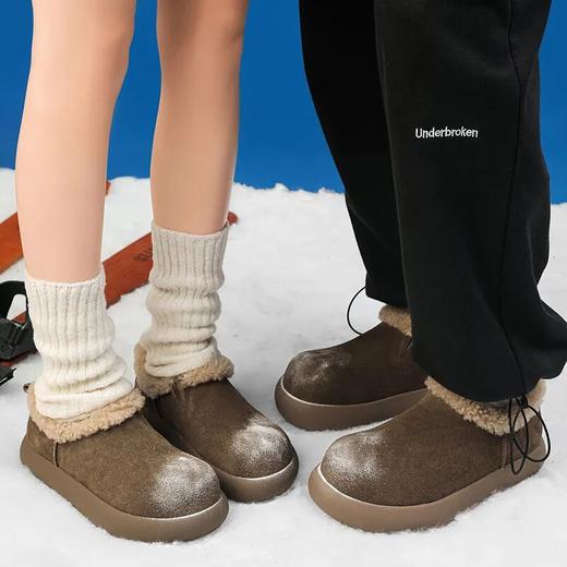 勃肯舒适长绒毛男女冬季保暖雪地靴 商品图0