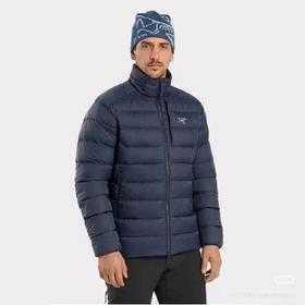 袅家刺绣标防风防水轻量排骨90鹅绒轻薄款立领羽绒服