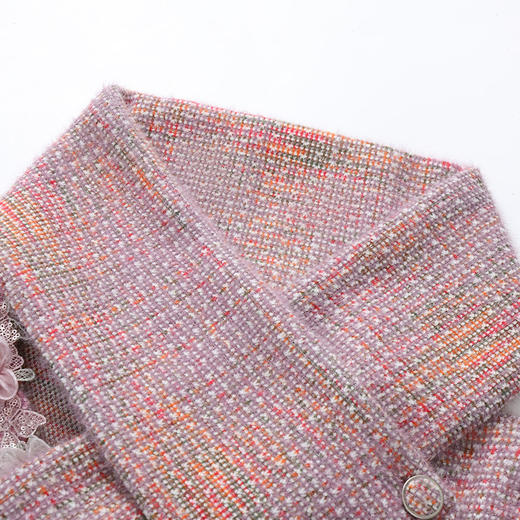 XK 92537小香风妈妈装仿水貂绒连衣裙两件套阔太太裙 商品图2