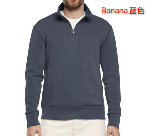 到手价218元 Banana Republic男士长袖四分之一拉链卫衣 美国代购，无中文标签，介意慎拍 商品图1