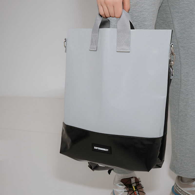 拼色防水托特包