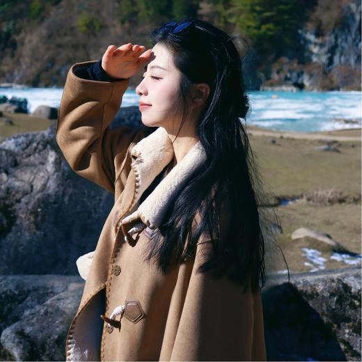 秋冬上新【喵小仟 加厚款羊羔绒牛角扣外套】优质麂皮绒面料，复合超厚羊羔毛，巨暖！一件顶十件 商品图6