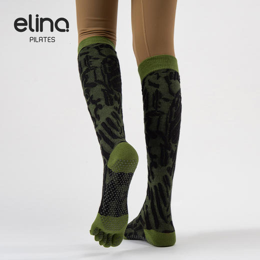 一恋普拉提2026新款浮雕高筒五指袜EYG24016 商品图5