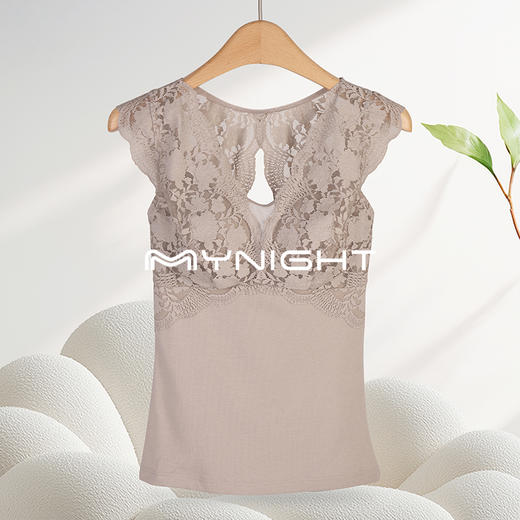 美奈川 蕾丝带杯保暖 美背背心DD5652 商品图3