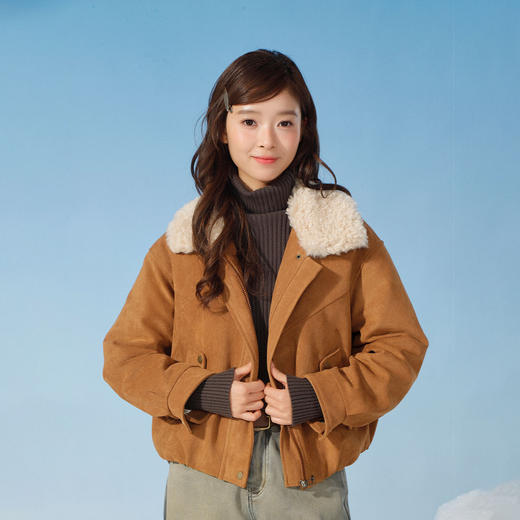 时尚百搭石墨烯云绒短款外套-纪念日百货门店同款167750567 商品图0