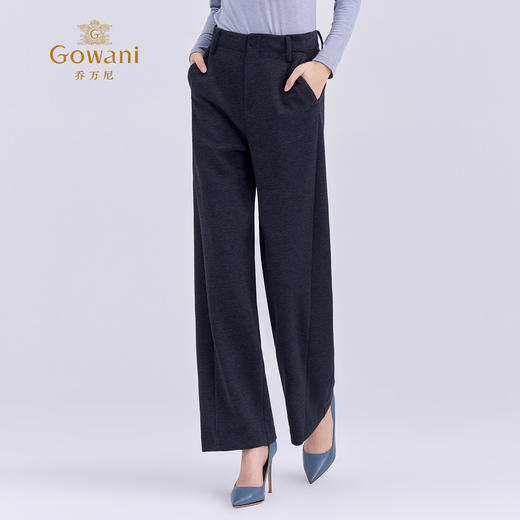 乔万尼2025冬新品宽松立体剪裁弯刀裤显瘦百搭裤子ED4F702 商品图2