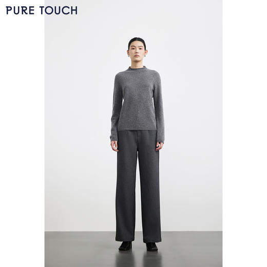 商场同款PURE TOUCH女装25秋冬新款绒毛混纺半高领毛针织衫毛衣 商品图3