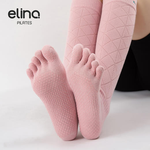 一恋普拉提2026新款长简镂空满趾瑜伽袜EYG24018 商品图9