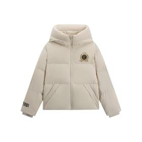 【云粉节】【8折】6楼卡帕Kappa女款羽绒服2025冬季新款时尚连帽保暖外套面包服K0F82YY07