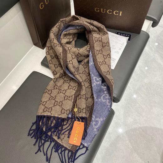 G691古驰情侣款GG提花流苏针织围巾披肩 商品图2