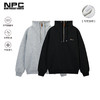 NPC潮牌重磅510克字母刺绣半开襟加绒卫衣夹克男翻领落肩NP4BST03 商品缩略图0