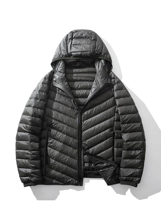 D120401保暖不臃肿！90白鸭绒排骨羽绒服可收纳轻量化户外运动休闲连帽羽绒服！ 商品图8