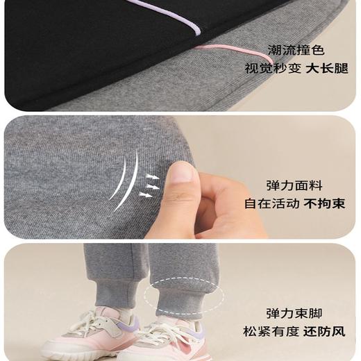 迪士尼女童保暖裤儿童裤子加绒加厚冬季女大童运动裤冬装女孩长裤 商品图5