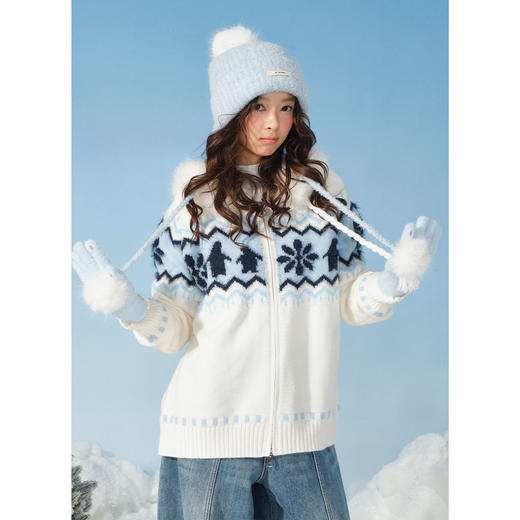 田曦薇同款费尔岛提花毛衣开衫外套-纪念日百货门店同款167995142 商品图1