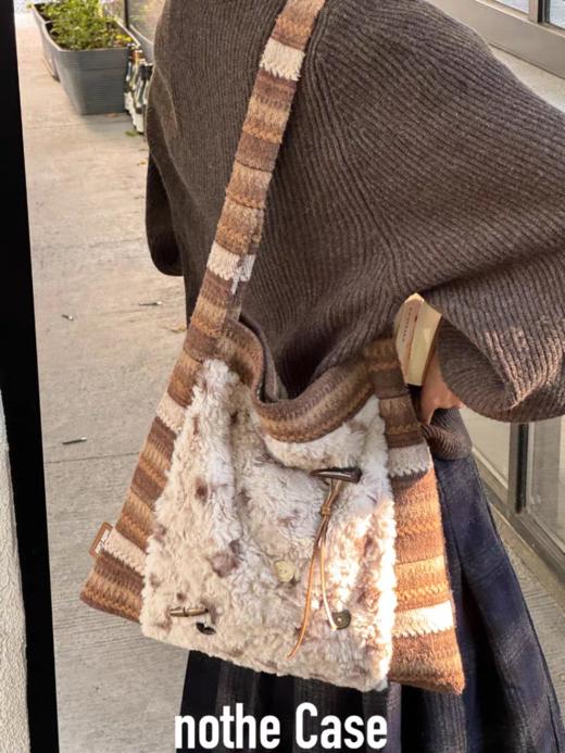 nothe Case布然/LLGZ209/「流浪公主」复古拼接单肩大容量托特包 商品图3