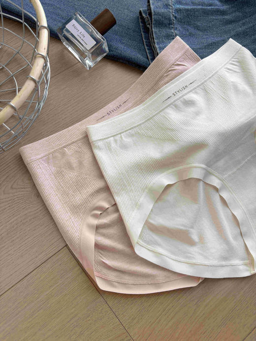 女士中高腰收腹高弹力无缝舒适内裤三角裤8808 商品图2