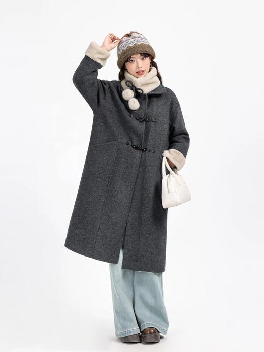 【GZ】无忧购复古气质外套加绒加厚冬季女士高级感毛呢大衣25182#（截单后3-5天发货） 商品图4