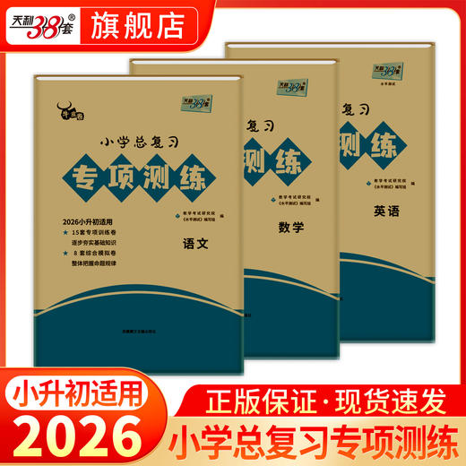 【天利38套】2026适用小学总复习专项训练语文数学英语牛皮卷专项突破练习试卷巩固基础知识模拟试题小升初真题2026全套六年级升初中书 商品图0